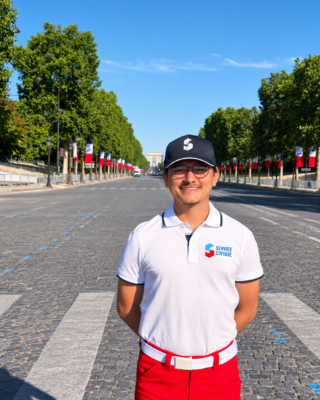 Pablo a représenté le Corps européen de solidarité lors du défilé du 14 juillet à Paris